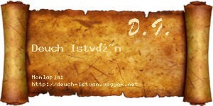 Deuch István névjegykártya